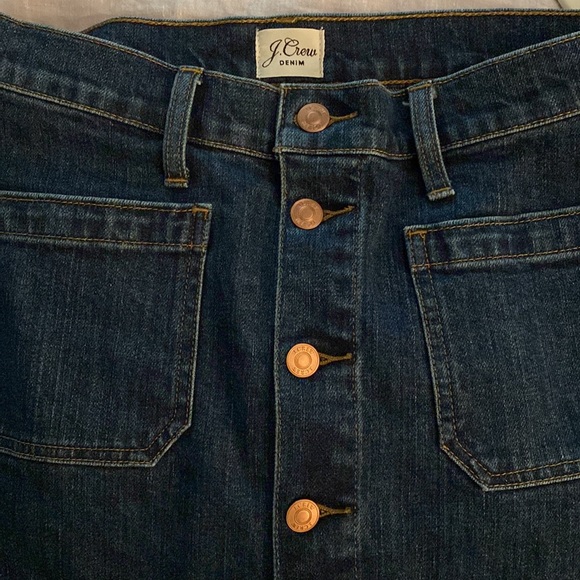 JCrew button front denim skirt in medium wash, size 28 - Picture 3 of 3